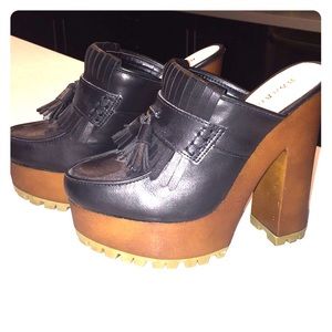 Platform oxford mules